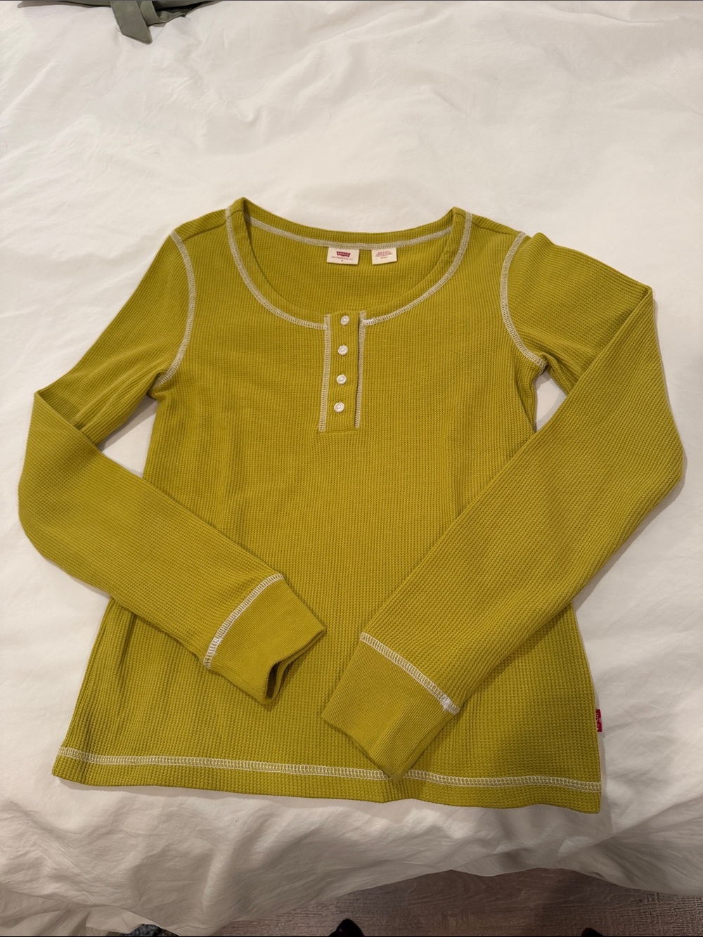 Levi's Ribbed Long-Sleeve Henley Top